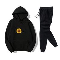 Sonnenblumen-print Kapuzen-sweatshirthose Lässig Zweiteiliges Set Großhandel Nihaojewelry main image 4