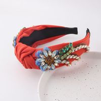 New Baroque Crystal Fabric Geometry Beautiful Headband  Wholesale sku image 1
