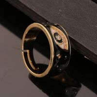 Einfacher Retro-farböltropfen-teufelsauge Eingelegter Zirkon-kupfer-ring Großhandel Nihaojewelry main image 3