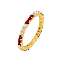 Fashion Simple Two-tone Inlaid Zircon Copper Ring Wholesale Nihaojewelry main image 5