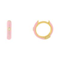 Simple Solid Color Zircon Coppe Earrings Wholesale Jewelry Nihaojewelry main image 6