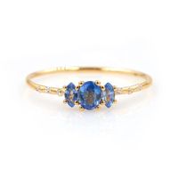 18k Simple Fashion Starry Sky Triple Zircon Copper Ring Wholesale Nihaojewelry main image 2