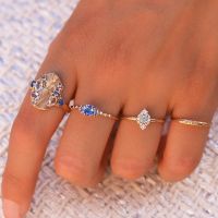 18k Simple Fashion Starry Sky Triple Zircon Copper Ring Wholesale Nihaojewelry main image 6