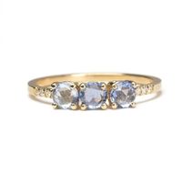18k Fashion Light Blue Inlaid Zircon Copper Ring Wholesale Nihaojewelry main image 2