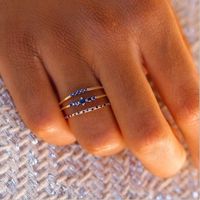 Bague De Saphir Mince En Zircon Micro-incrusté De Mode En Gros Nihaojewelry main image 4