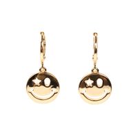 Simple Copper Gold-plated Smiley Face Necklace Earring Set Wholesale Nihaojewelry main image 3