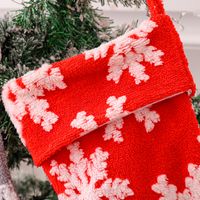 Christmas Snowflake Pattern Plush Stocking Candy Bag Pendant Wholesale Nihaojewelry main image 5