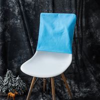 Hong Kong Amour De Noël Lumineux Couverture De Chaise Avec Des Lumières De Noël Bleu Vieux Bonhomme De Neige Couverture De Chaise Restaurant Décoration Couverture De Chaise main image 4
