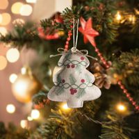 New Christmas Linen Printing Pendant Ornaments Wholesale Nihaojewelry main image 4