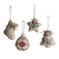New Christmas Linen Printing Pendant Ornaments Wholesale Nihaojewelry main image 6