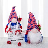 Hong Kong Love American Independence Day New Faceless Doll Pointed Hat Men And Women Double Dwarf Creative Home Decoration main image 1