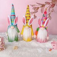 Easter Bunny Color Long Hat Dwarf Doll Decoration Wholesale Nihaojewelry main image 2