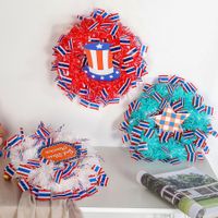 American Festival Tops Wreath Family Door Scene Arrangement Wholesale Nihaojewelry main image 2