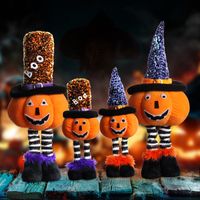 New Halloween Decorations Telescopic Pumpkin Standing Posture Doll Wholesale Nihaojewelry main image 1