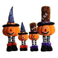 New Halloween Decorations Telescopic Pumpkin Standing Posture Doll Wholesale Nihaojewelry main image 3