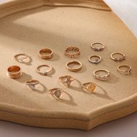 Grenz Überschreiten Des Neues Ringset Europäische Und Amerikanische Mode Opal Jesus Relief Ring Diamant 15-teiliges Set Ring Girl main image 4