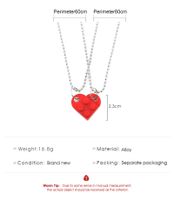New Detachable Heart Building Block Double Round Bead Necklace Wholesale Nihaojewelry main image 4