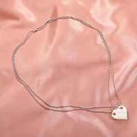 Nouveau Bloc De Construction Coeur Détachable Double Collier De Perles Rondes En Gros Nihaojewelry main image 5