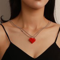 Neuer Abnehmbarer Herzbaustein Doppelte Runde Perlenkette Großhandel Nihaojewelry main image 6