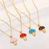 Fashion New Color Oil Drop Mushroom Necklace Wholesale Nihaojewelry main image 2