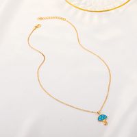 Fashion New Color Oil Drop Mushroom Necklace Wholesale Nihaojewelry main image 3