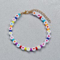 Nouveau Collier De Coeur De Perle Acrylique Fait À La Main Bracelet De Cheville En Gros Nihaojewelry main image 3