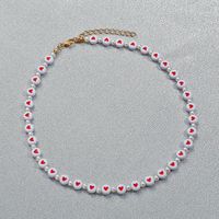 Neue Acryl Handgemachte Perlen Herz Halskette Armband Fußkettchen Großhandel Nihaojewelry main image 4