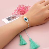 2021 Einfache Mode Miyuki Reis Perlen Hand Gewebte Türkische Blaue Augen Ethnischen Stil Paar Armband Frauen main image 4
