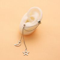 Retro Alloy Five-pointed Star Moon Non-pierced Ear Clips Wholesale Jewelry Nihaojewelry main image 2