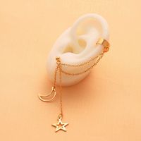 Retro Alloy Five-pointed Star Moon Non-pierced Ear Clips Wholesale Jewelry Nihaojewelry main image 6