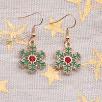 Christmas Color Snowflake Pendant Necklace Earring 2 Piece Set Wholesale Jewelry Nihaojewelry main image 3