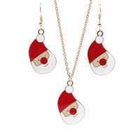 Christmas Hat Snowman Fashion Alloy Necklace Earrings Two-piece Set Wholesale Jewelry Nihaojewelry main image 1