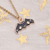 European And American Halloween New Earrings And Necklace Set Cross-border Alloy Bat Earrings Necklace Ladies main image 5