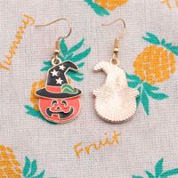 Cross-border European And American Halloween Ornament Alloy Necklace Xingx Pumpkin Ghost Wizard Hat Female main image 4