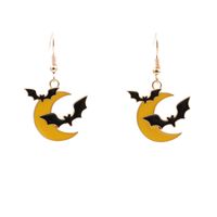 Halloween Alloy Oil Drop Moon Bat Earrings Necklace Set Wholesale Jewelry Nihaojewelry main image 4