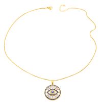 New Fashion Zircon Demon Dripping Eye Pendent Necklace Wholesale Nihaojewelry main image 5