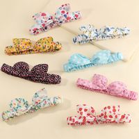 Cute Polka Dots Heart Print Bow Children's Hairband Wholesale Nihaojewelry main image 3