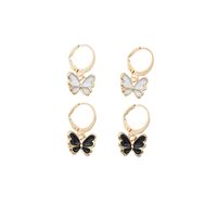 Cross-border Ins Butterfly Girls' Earrings European And American Retro Homemade Alloy Dripping Small Butterfly Ornament main image 6