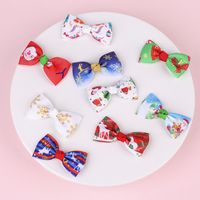Christmas Printed Bow Children's Hairpins 3 Sets Wholesale Nihaojewelry main image 5