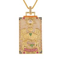 Fashion New Oil Drop Tarot Pendant Copper Zircon Necklace Wholesale Nihaojewelry sku image 14