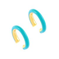 Simple Solid Color C-shape Copper Ear Clip Wholesale Nihaojewelry sku image 2