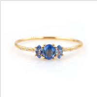 18k Simple Fashion Starry Sky Triple Zircon Copper Ring Wholesale Nihaojewelry sku image 1