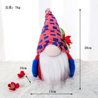 Hong Kong Love American Independence Day New Faceless Doll Pointed Hat Men And Women Double Dwarf Creative Home Decoration sku image 3