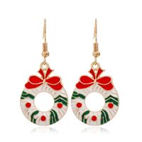 Fashion Christmas Tree Flamingo Alloy Plating Inlay Artificial Gemstones Women's Drop Earrings 1 Pair sku image 8
