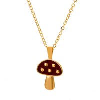 Fashion New Color Oil Drop Mushroom Necklace Wholesale Nihaojewelry sku image 2