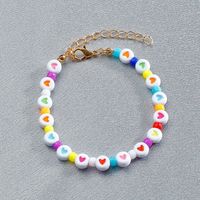 New Acrylic Handmade Bead Heart Necklace Bracelet Anklet Wholesale Nihaojewelry sku image 3