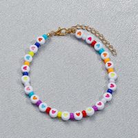 Nouveau Collier De Coeur De Perle Acrylique Fait À La Main Bracelet De Cheville En Gros Nihaojewelry sku image 4