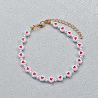 New Acrylic Handmade Bead Heart Necklace Bracelet Anklet Wholesale Nihaojewelry sku image 6