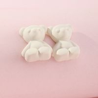 Ez3806 Nizhu New Ins Sweet Cool Teddy Bear Ear Studs Earrings Lovely Soft Cute Colorful Bear Earrings sku image 3