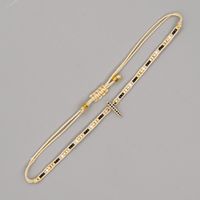 Simple Bohemian Multi-layer Beaded Hand Jewelry Miyuki Bead Woven Cross Diamond Bracelet For Women sku image 3